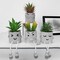 4 Pack Artificial Succulent Potted Plant Set – Faux Mini Succulents with Cement Pots for Office Desk, Shelf, Bathroom, Window Sill & Home Decor Gift